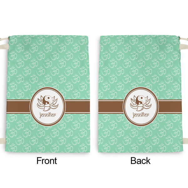 Om Large Laundry Bag - Front & Back View