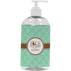 Om Plastic Soap / Lotion Dispenser (16 oz - Large - White) (Personalized)