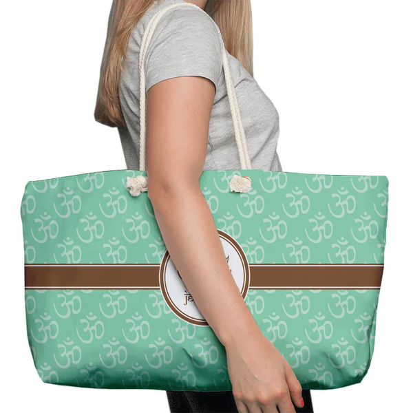 Om Large Rope Tote Bag - In Context View