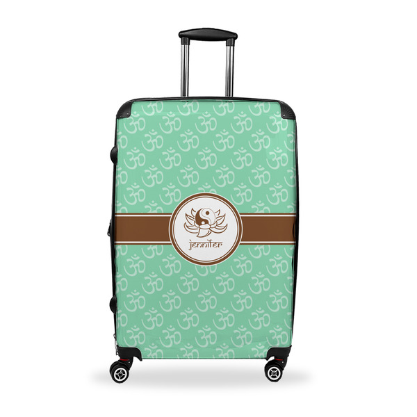 Custom Om Suitcase - 28" Large - Checked w/ Name or Text