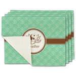 Om Single-Sided Linen Placemat - Set of 4 w/ Name or Text