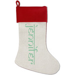 Om Red Linen Stocking (Personalized)