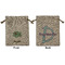 Om Medium Burlap Gift Bag - Front & Back (Personalized)