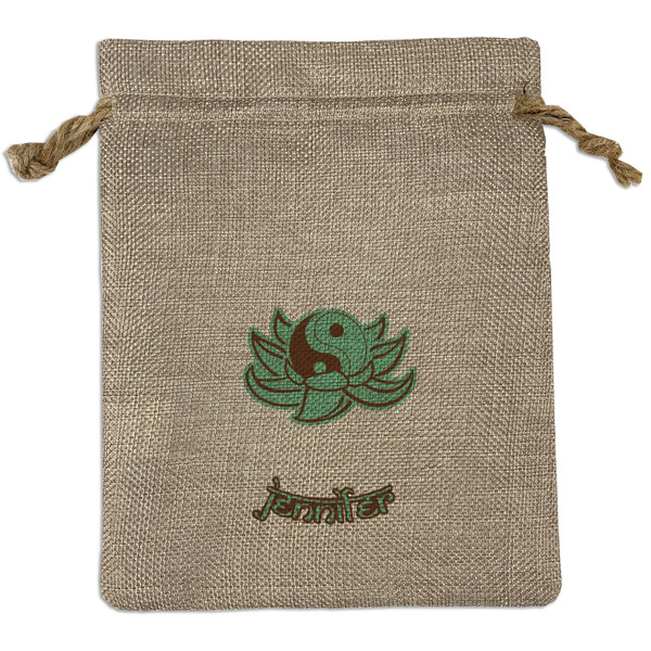 Custom Om Burlap Gift Bag (Personalized)