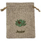 Om Medium Burlap Gift Bag - Front (Personalized)