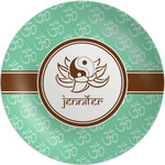 Om Melamine Salad Plate - 8" (Personalized)