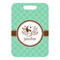 Om Metal Luggage Tag - Front Without Strap