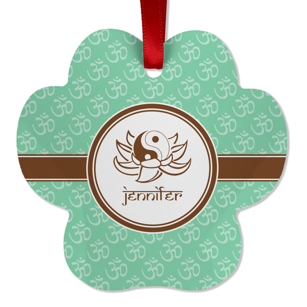 Om Metal Paw Ornament - Front