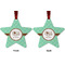 Om Metal Star Ornament - Front and Back