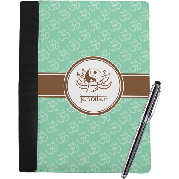 Custom Om Notebook Padfolio - Large w/ Name or Text