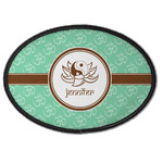 Om Iron On Oval Patch w/ Name or Text