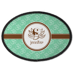 Om Iron On Oval Patch w/ Name or Text
