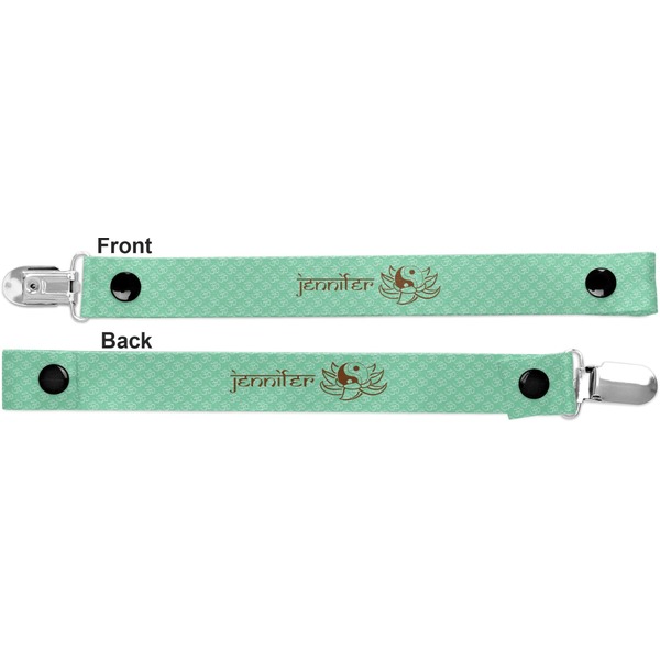 Om Pacifier Clip - Front and Back