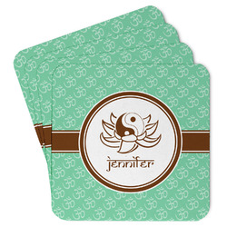 Om Paper Coasters w/ Name or Text