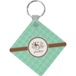 Om Diamond Plastic Keychain w/ Name or Text