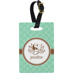 Om Plastic Luggage Tag - Rectangular w/ Name or Text