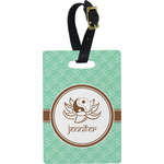 Om Plastic Luggage Tag - Rectangular w/ Name or Text