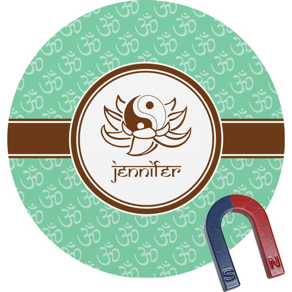 Custom Om Round Fridge Magnet (Personalized)