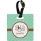 Om Plastic Luggage Tag - Square w/ Name or Text