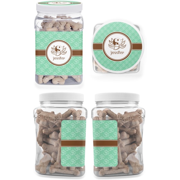 Om Pet Treat Jar - Multiple Angles