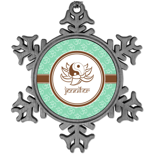 Custom Om Vintage Snowflake Ornament (Personalized)