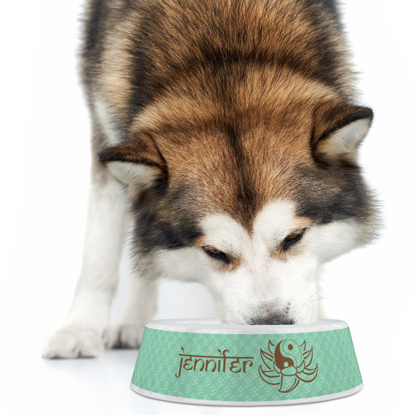 Om Plastic Pet Bowls - Large - LIFESTYLE