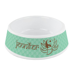 Om Plastic Dog Bowl - Small (Personalized)