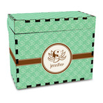 Om Wood Recipe Box - Full Color Print (Personalized)