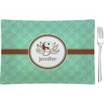 Om Rectangular Glass Appetizer / Dessert Plate - Single or Set (Personalized)