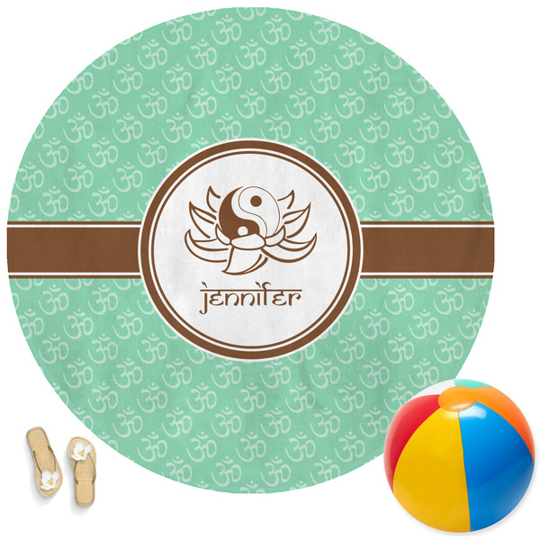 Custom Om Round Beach Towel (Personalized)
