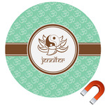 Om Round Car Magnet - 10" (Personalized)