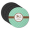 Om Round Rubber Backed Coasters - Set of 4 (Personalized)