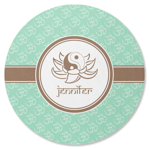 Custom Om Round Rubber Backed Coaster (Personalized)