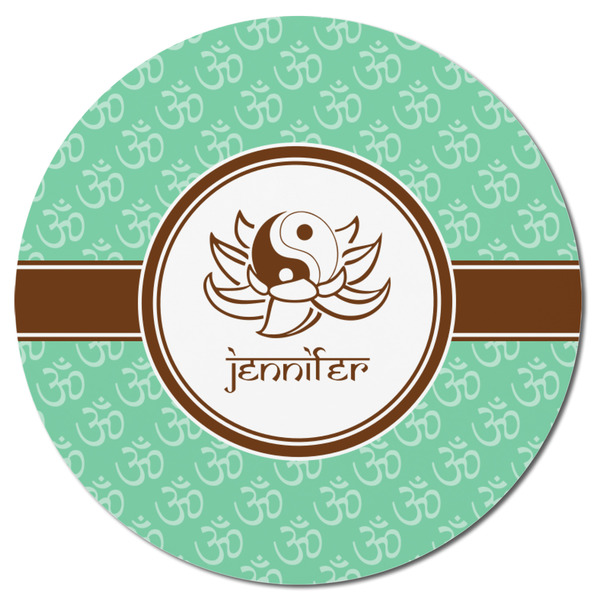 Om Round Fridge Magnet - FRONT