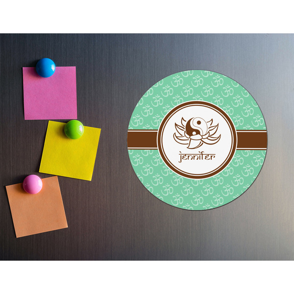 Om Round Fridge Magnet - LIFESTYLE