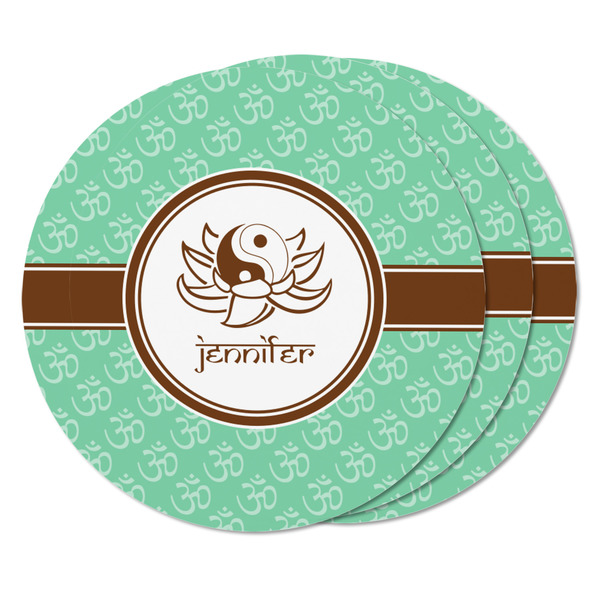 Om Round Fridge Magnet - THREE