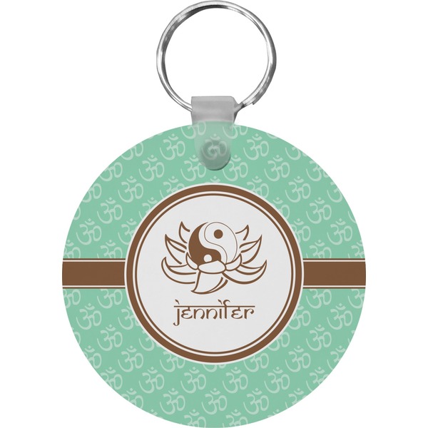 Om Round Keychain (Personalized)