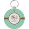 Om Round Plastic Keychain (Personalized)