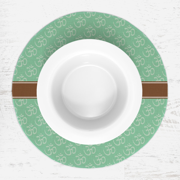 Om Round Linen Placemats - LIFESTYLE (single)