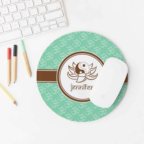 Om Round Mousepad - LIFESTYLE 2