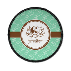 Om Iron On Round Patch w/ Name or Text