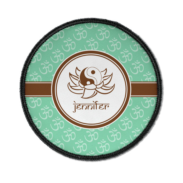 Custom Om Iron On Round Patch w/ Name or Text