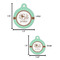 Om Round Pet ID Tag - Large - Comparison Scale