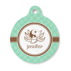 Om Round Pet ID Tag - Small (Personalized)