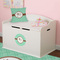 Om Round Wall Decal on Toy Chest