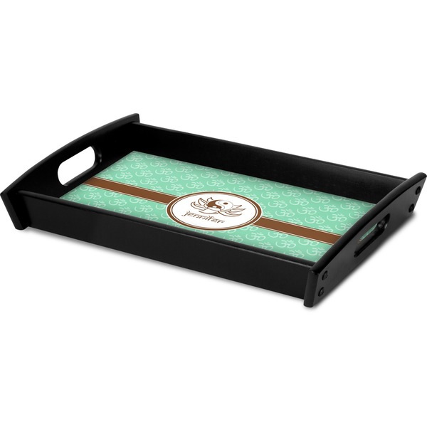 Om Serving Tray Black - Corner