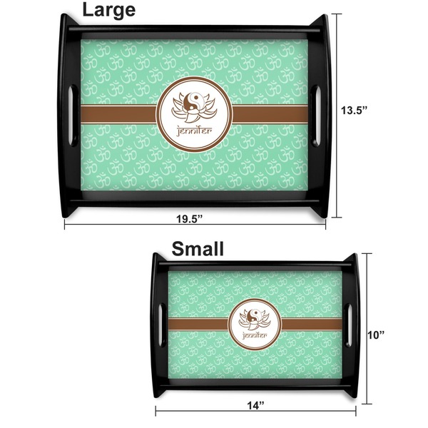 Om Serving Tray Black Sizes