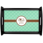 Om Black Wooden Tray - Small (Personalized)