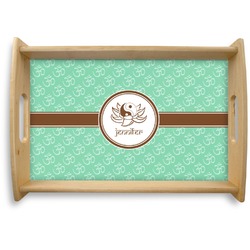 Om Natural Wooden Tray - Small (Personalized)