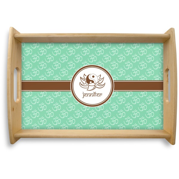 Custom Om Natural Wooden Tray - Small (Personalized)